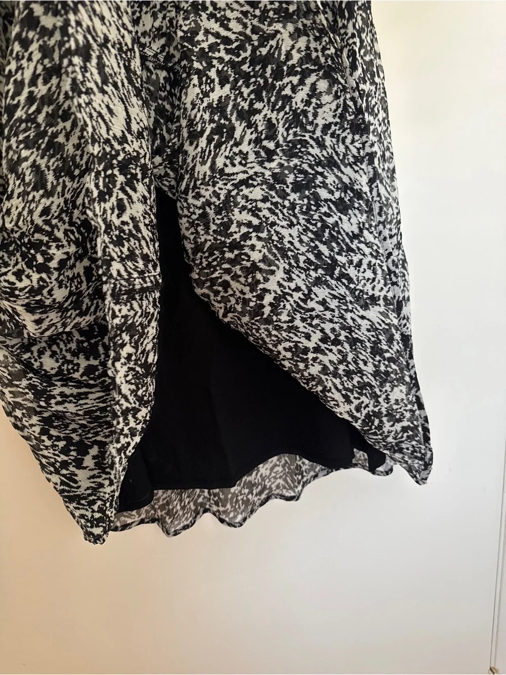 ba&sh Elliot Animal Print Midi Skirt - Black/White Size S